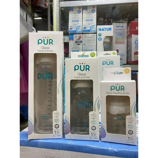  Bình sữa Pur thủy tinh 60ml, 130ml , 240ml 