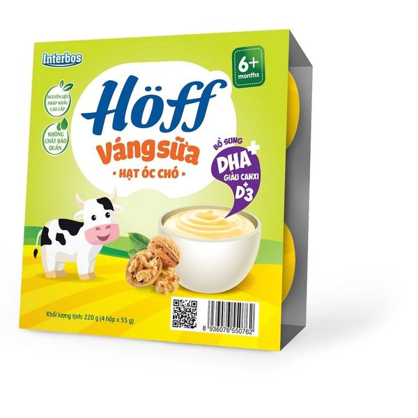  [HỎA TỐC] Lốc 4 hộp Váng sữa hạt óc chó Hoff 