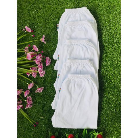  Set 5 quần dài FANY cotton trắng cho bé ( sơ sinh đến 40kg) 