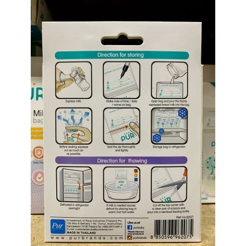  [Hàng CHÍNH HÃNG CÔNG TY] Túi trữ sữa Pur hộp 24 túi 