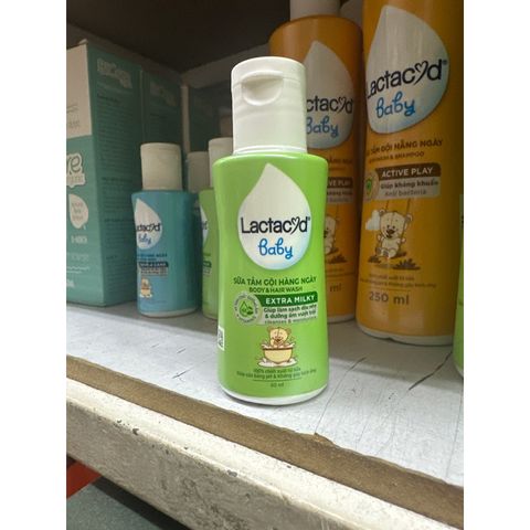  [MINISIZE] Sữa Tắm Gội Cho Bé Sơ Sinh Lactacyd Baby 60ml 