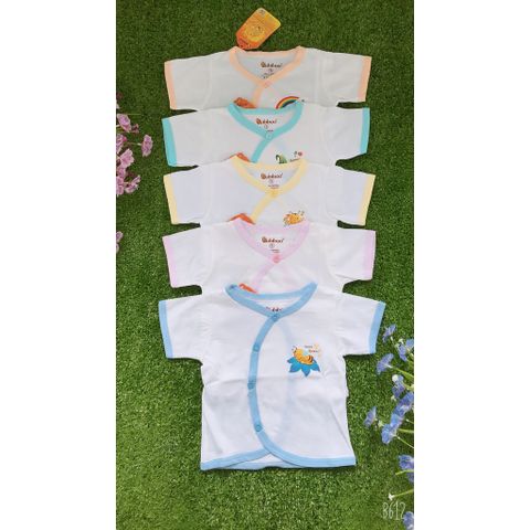  SET 5 ÁO CỔ TIM VIỀN MÀU TAY NGẮN BABIBOO (ĐỦ MÀU) 