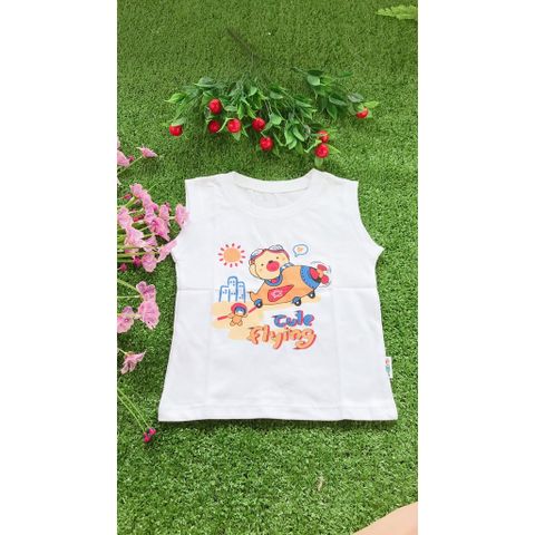  SET 5 ÁO SÁT NÁCH  FANY TRẮNG BÉ TRAI IN HÌNH (Từ 6kg đến 35kg) - HÌNH IN THAY ĐỔI THEO TỪNG ĐỢT HÀNG 