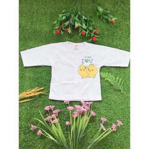  Set 5 Áo Sơ sinh HUGO tay dài cài giữa màu trắng (Từ Sơ sinh đến 20 kg) 