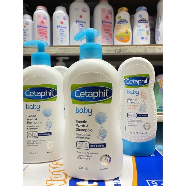  Sữa tắm gội Cetaphil baby wash shampoo wtih Glucerin & Panthenol 400ml 