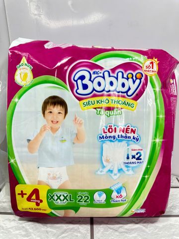  Tã quần Bobby Size XXXL 22  miếng 
