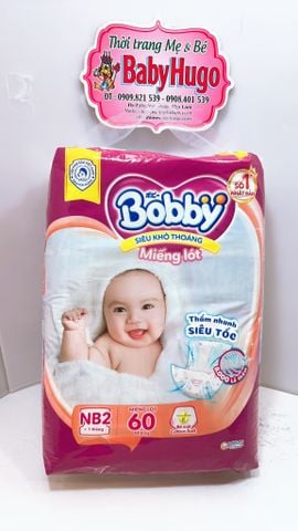  Miếng Lót Sơ Sinh Bobby Nb2 60Miếng 