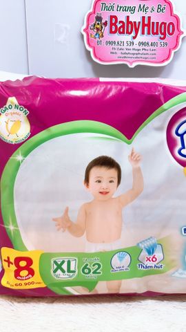  Tã quần Bobby Size XL 62 Miếng (tặng 8 miếng) 
