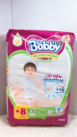  (tang 8 miếng) Tã quần BOBBY Size XXL 56 Miếng (12-25kg) 