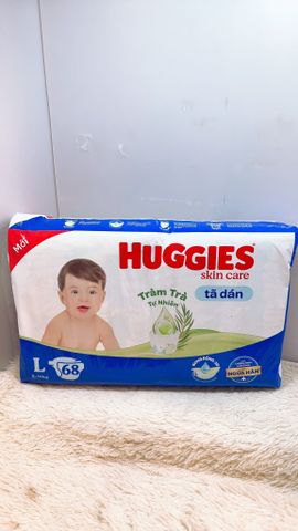  [MẪU MỚI] Tã Dán Huggies Size L 68 Miếng 9 đến 14kg 