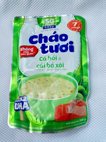  [CHÍNH HÃNG HÀNG CÔNG TY] Cháo tươi SG FOOD ăn dặm cho bé đủ vị KHÔNG CHẤT BẢO QUẢN 
