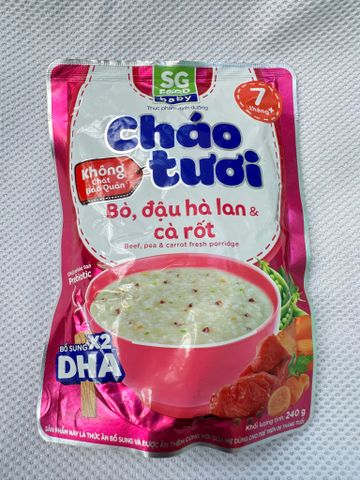  [CHÍNH HÃNG HÀNG CÔNG TY] Cháo tươi SG FOOD ăn dặm cho bé đủ vị KHÔNG CHẤT BẢO QUẢN 