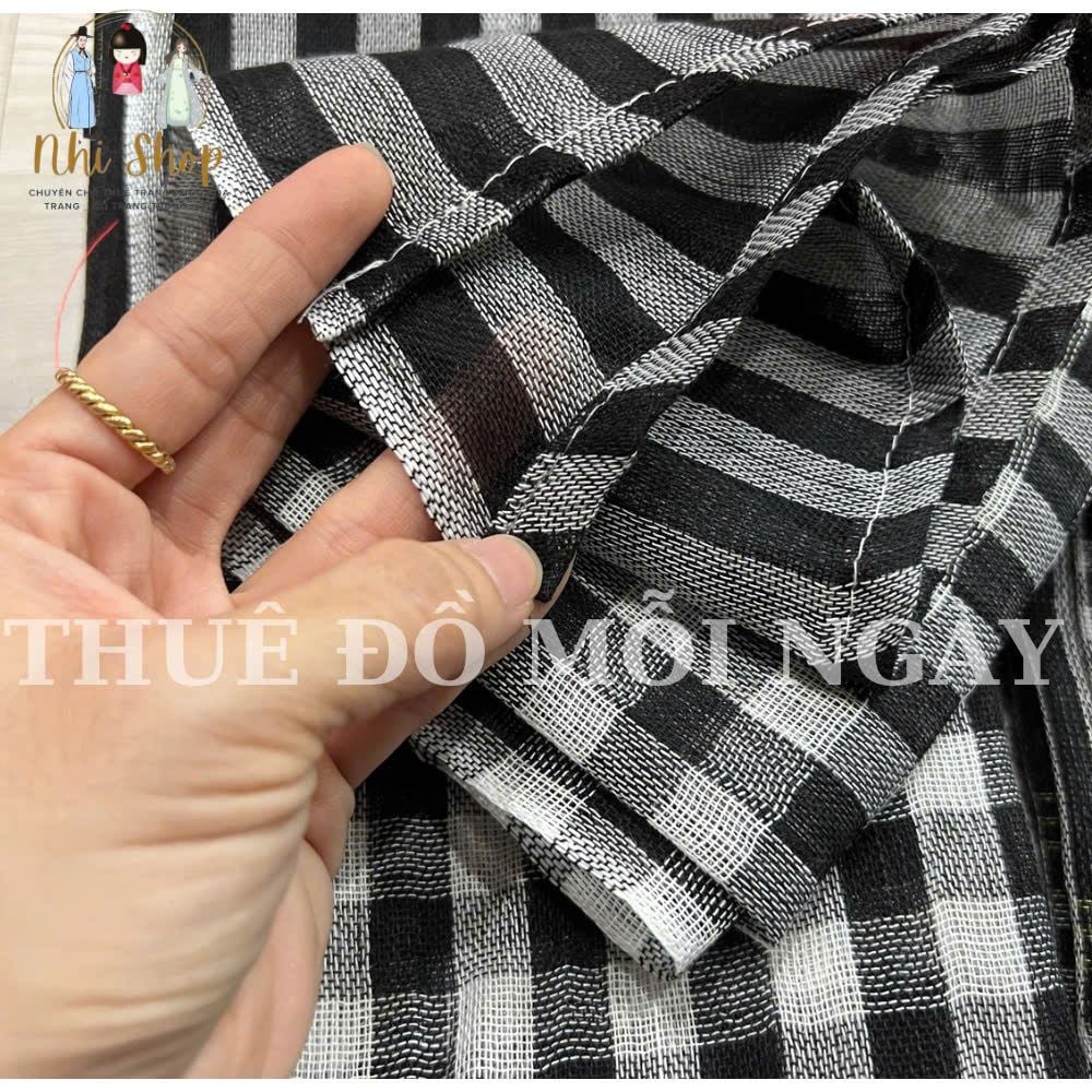Khăn rằn Nam Bộ màu trắng đen BB0506 – THUEDOMOINGAY