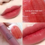  Son kem lì 3CE Blur Water Tint #Sepia - Màu Đỏ Gạch Đậm 