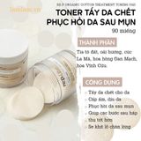  Toner Tẩy Da Chết Re:p Phục Hồi Da Sau Mụn 90 Miếng Organic Cotton Treatment Toning Pad 
