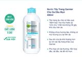  Nước Tẩy Trang Garnier Dành Cho Da Dầu Và Mụn 400ml Micellar Cleansing Water For Oily & Acne-Prone Skin 