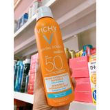  Kem Chống Nắng Vichy Dạng Xịt Cho Toàn Thân 200ml Ideal Soleil Invisible Hydrating Mist SPF 50 PA+++ UVB + UVA 