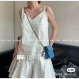  Túi gift Chnel vải denim logo thêu 21 x 14 x 8 cm fullbox 