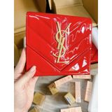  Túi Gift YSL Da Bóng Màu Đỏ Sang Trọng Cao Cấp Size 16x20cm 