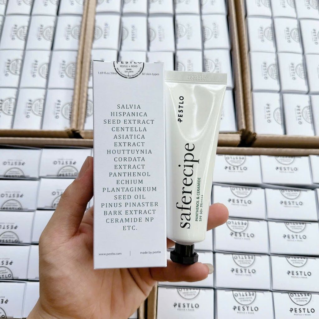  Kem chống nắng Pestlo Saferecipe Panthenol & Ceramide SPF 50+PA++++ 