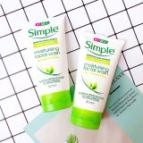 Simple - Sữa Rửa Mặt Simple Dành Cho Da Khô, Da Nhạy Cảm 150ml Moisturising Facial Wash 