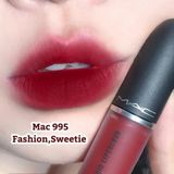  [Date 7/25] Son Kem Mac Powder Kiss Liquid Lipcolour 5ml Màu 995 - Fashion Sweetie 