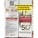  Serum Chống Nắng Loreal UV Defender Sun-Repair Invisible Serum SPF 50+ PA++++ 30ml 