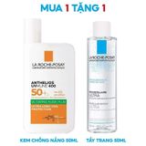  Set 2 Món La Roche-Posay Sữa Chống Nắng Anthelios (50ml) + Nước Tẩy Trang 50ml 