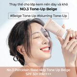  Kem Nâng Tone Chống Nắng Numbuzin No.3 Porcelain Base-skip Tone Up Beige SPF50 50ml 