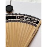  Quạt Cầm Tay DIOR Eventail Dioriviera Folding Fan Navy Black Sensu Novelty 2023 Fullbox 