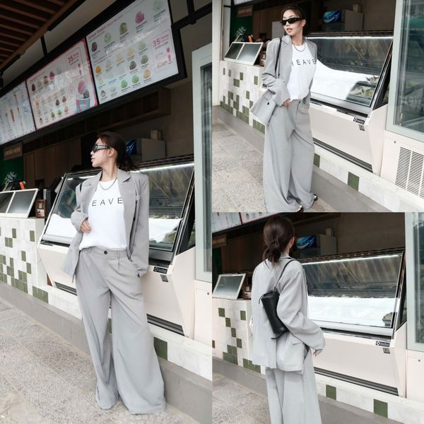  SET 3 MÓN VEST DÀI KÈM ÁO THUN IN CHỮ - TH 
