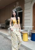  SET QUẦN JEAN HOA KÈM ÁO ÓNG - TH 