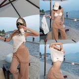  SET 3 MÓN ÁO GIẤY QUẦN SUÔNG ĐẮP KÈM BRA - TH 