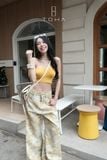  SET QUẦN JEAN HOA KÈM ÁO ÓNG - TH 