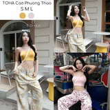 SET QUẦN JEAN HOA KÈM ÁO ÓNG - TH 