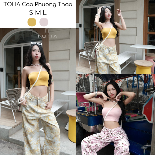  SET QUẦN JEAN HOA KÈM ÁO ÓNG - TH 