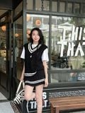  SET LEN ÁO GHILE CHÂN VÁY XẾP LI - TH 