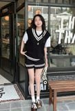  SET LEN ÁO GHILE CHÂN VÁY XẾP LI - TH 