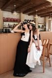  SET ÁO CÚP PHỐI REN CHÂN VÁY DÀI - TH 