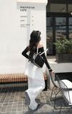 SET ÁO VAI THUYỀN IN CHỮ QUẦN PHỐI REN - TH 