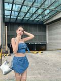  SET ÁO 2 DÂY JEAN VÁY ĐẮP TÀ - TH 