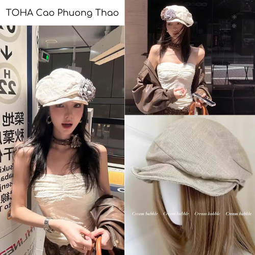  NÓN BÁNH TIÊU BỐ HOA TO - TH 