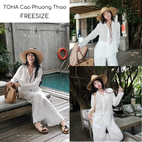  SET ÁO SƠ MI QUẦN SUÔNG THÔ CAO CẤP - TH 
