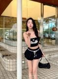 SET VÁY XẾP LI ÁO ÓNG - TH 