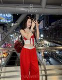  SET QUẦN SUÔNG ÁO CÚP CỘT NƠ - TH 