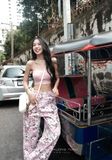  SET QUẦN JEAN HOA KÈM ÁO ÓNG - TH 