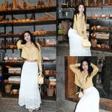  SET ÁO SƠ MI CHÂN VÁY REN CAO CẤP - TH 