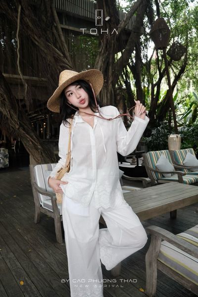  SET ÁO SƠ MI QUẦN SUÔNG THÔ CAO CẤP - TH 