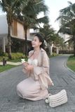  SET 3 MÓN SƠ MI SỌC NHUYỄN KÈM BRA CHÂN VÁY DÀI - TH 