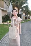  SET 3 MÓN SƠ MI SỌC NHUYỄN KÈM BRA CHÂN VÁY DÀI - TH 